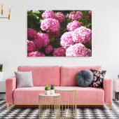 Pink Hydrangeas Leinwanddruck (Insitu (Wohnzimmer))
