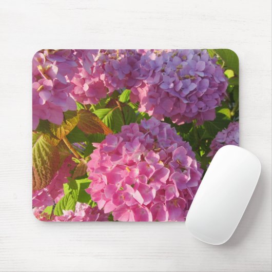 Pink Hydrangeas Mousepad (Mit Mouse)