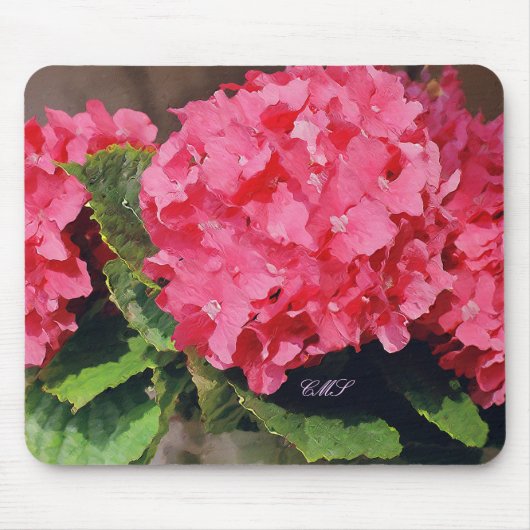 Pink Hydrangeas Mousepad (Vorne)