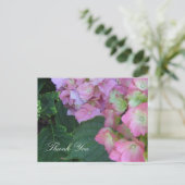 Pink Hydrangeas Postkarte (Stehend Vorderseite)