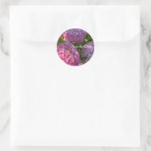 Pink Hydrangeas Runder Aufkleber (Tasche)