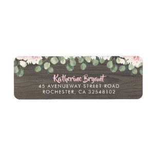 Pink Hydrangeas und Wood Baby Dusche