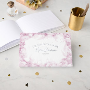 Pink Hydrangeas Wasserfarbe Buchstaben an die Brau Gästebuch