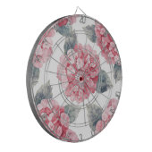 Pink Hydrangeas Watercolor Floral Blooms Painting Dartscheibe (Vorderseite Links)