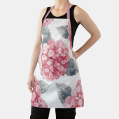 Pink Hydrangeas Watercolor Floral Blooms Painting Schürze (InSitu)