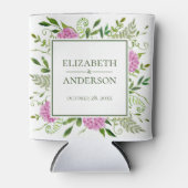 Pink Hydrangeas Wedding Dosenkühler (Vorderseite)