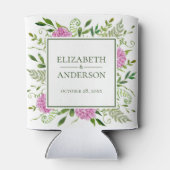 Pink Hydrangeas Wedding Dosenkühler (Rückseite)