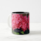 Pink Hydrangeas Zweifarbige Tasse (Vorderseite Links)