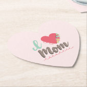 Pink I Liebe Mama Herz Untersetzer (angewinkelt)