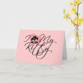 Pink I Liebe My Kitty - Hemden und Geschenke Karte (Gelbe Blume)