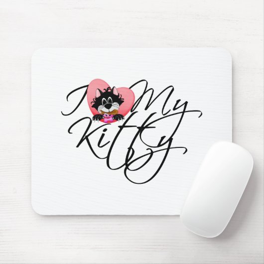 Pink I Liebe My Kitty - Hemden und Geschenke Mousepad (Mit Mouse)