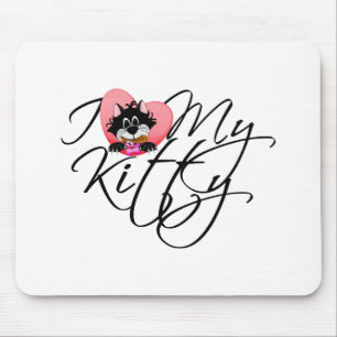 Pink I Liebe My Kitty - Hemden und Geschenke Mousepad