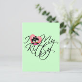 Pink I Liebe My Kitty - Hemden und Geschenke Postkarte (Stehend Vorderseite)