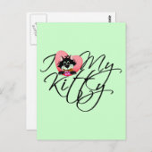 Pink I Liebe My Kitty - Hemden und Geschenke Postkarte (Vorne/Hinten)