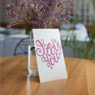 Pink I Liebe You Einladung