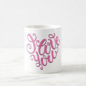 Pink I Liebe You Kaffeetasse (Mittel)