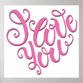 Pink I Liebe You Poster (Vorne)