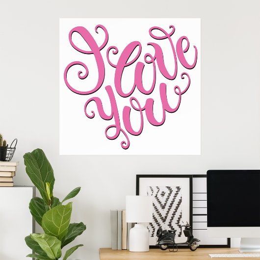 Pink I Liebe You Poster