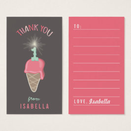 Pink Ice Cream 1. Geburtstag Danke, dass Sie das G