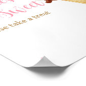 Pink Ice Cream Baby Dusche Babys sind süß Poster (Ecke)