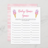 Pink Ice Cream Baby Name Duschspiel (Vorne/Hinten)