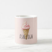 Pink Ice Cream Cone Kaffeetasse (Mittel)