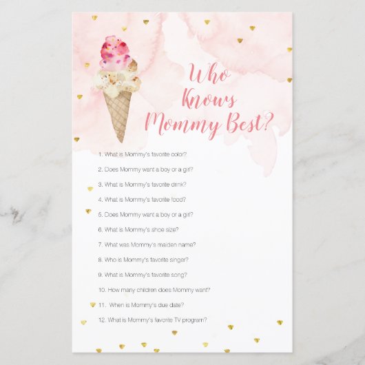 Pink Ice Cream Floral, die Mommy Best Game kennt (Vorderseite)