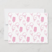 Pink Ice Cream Stationierungskarte Mitteilungskarte (Rückseite)
