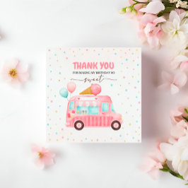 Pink Ice Cream Truck Hier ist der Scoop Geburtstag Geschenkanhänger