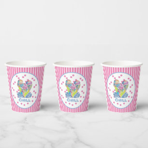 Pink Ice Creme Chillout Papier Cups Pappbecher