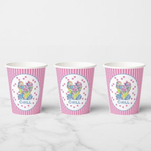 Pink Ice Creme Chillout Papier Cups Pappbecher (Multi)