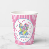 Pink Ice Creme Chillout Papier Cups Pappbecher (Vorderseite)