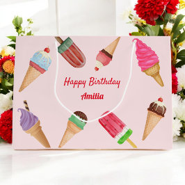 Pink Ice Creme Party Geburtstag Baby Showbeutel Be Große Geschenktüte