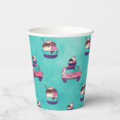 Pink Ice Creme Truck Pappbecher (Rückseite)