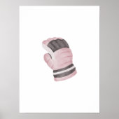 Pink Ice Hockey Handschuhe Wandkunst Poster (Vorne)