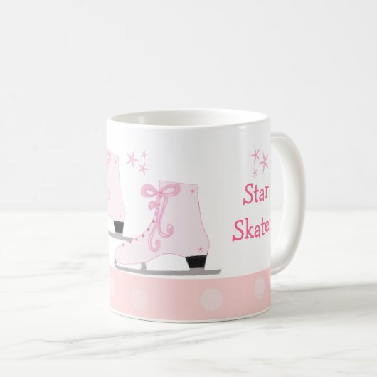 Pink Ice Skate - Star Skater Kaffeetasse (VorderseiteRechts)
