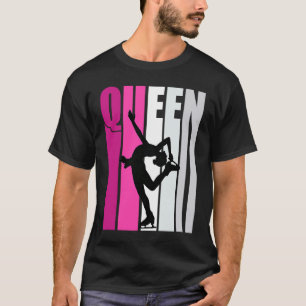 Pink Ice Skaten Queen Colorful Ice Skate Practice T-Shirt