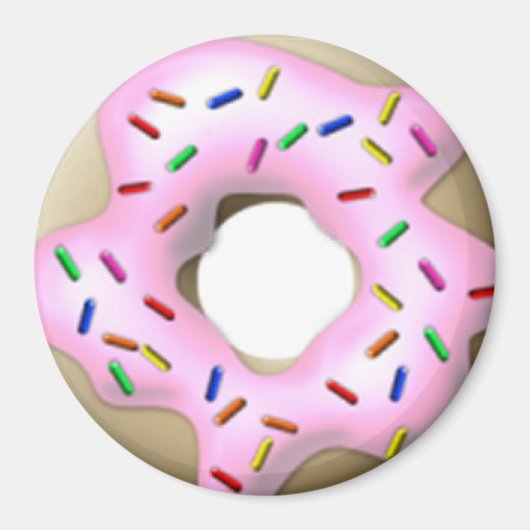 Pink Iced Doughnut Magnet (Vorne)