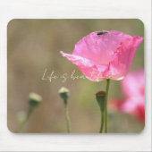 Pink Iceland Poppy Flower (photography by me) Mousepad (Vorne)