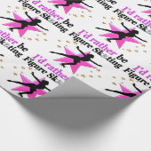 PINK, ICH WÄRE ETWAS EIS SKATEN DESIGN GESCHENKPAPIER (Ecke)