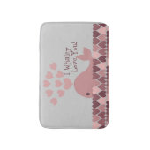 Pink ich whaley Liebe Sie! Badematte (Vorderseite Vertikal)