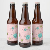 Pink Iconic Atomic Sternexplosion Bierflasche Etik Bierflaschenetikett (Flaschen)