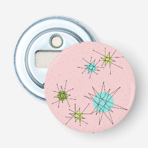 Pink Iconic Atomic Sternexplosion Button Flaschen Flaschenöffner