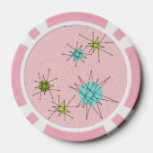Pink Iconic Atomic Sternexplosion Poker Chip (Rückseite)