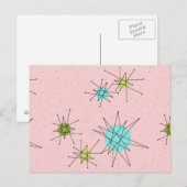 Pink Iconic Atomic Sternexplosion Postcard Postkarte (Vorne/Hinten)