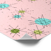 Pink Iconic Atomic Sternexplosion Poster (Ecke)