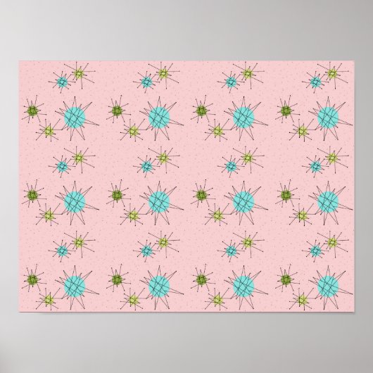 Pink Iconic Atomic Sternexplosion Poster (Vorne)