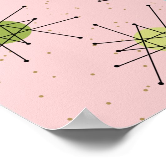 Pink Iconic Atomic Sternexplosion Poster (Ecke)