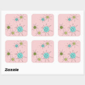 Pink Iconic Atomic Sternexplosion Square Stickers (Blatt)