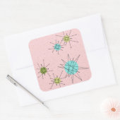 Pink Iconic Atomic Sternexplosion Square Stickers (Umschlag)